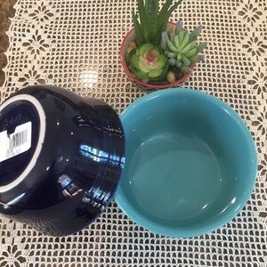 🆕 2 Fiesta Gusto Large Soup Chili Bowls Turquoise Cobalt Blue 28Oz. Lead Free